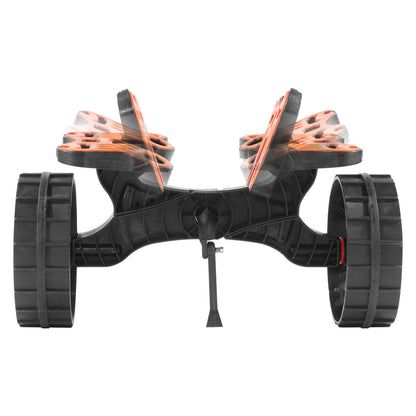 Kayak Cart, 136.1 kg Load Capacity, Foldable Kayak Trolley with 25.4 cm Solid Rubber Tires & 1 Ratchet Strap, Paddle Board Trolley for Carrying Kayaks, Canoes, Paddleboards, Float Mats,Jon Boats