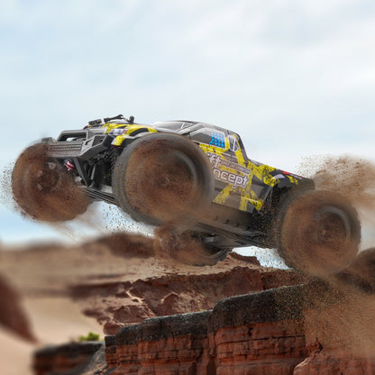 Remote Control Car, 1:18 Scale RC Car for Kids, All Terrain 4WD Off-Road Truck with 45° Wheelie & Adjustable Speed, 45 km/h High-Speed Hobby RC Racing Car Toy, Ideal Gift for 8+ Year Kids, IPX4