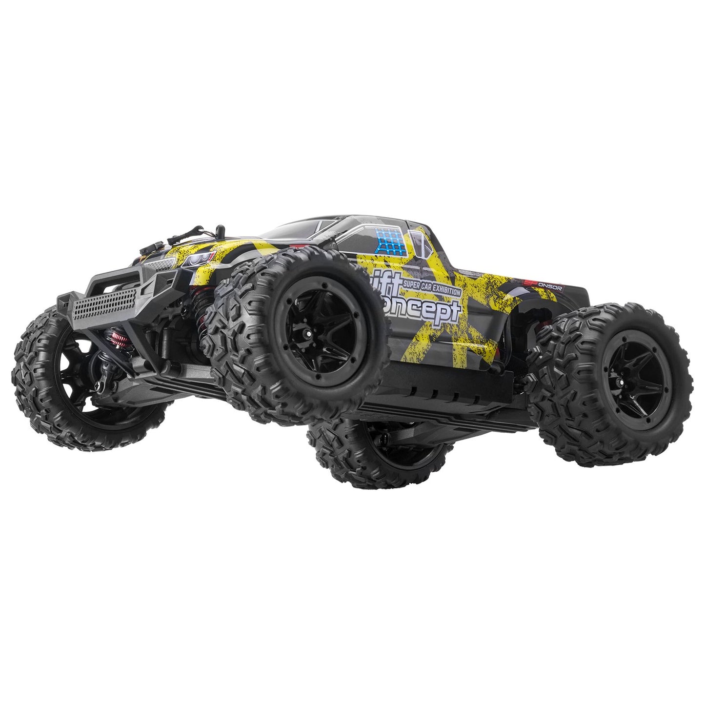 Remote Control Car, 1:18 Scale RC Car for Kids, All Terrain 4WD Off-Road Truck with 45° Wheelie & Adjustable Speed, 45 km/h High-Speed Hobby RC Racing Car Toy, Ideal Gift for 8+ Year Kids, IPX4