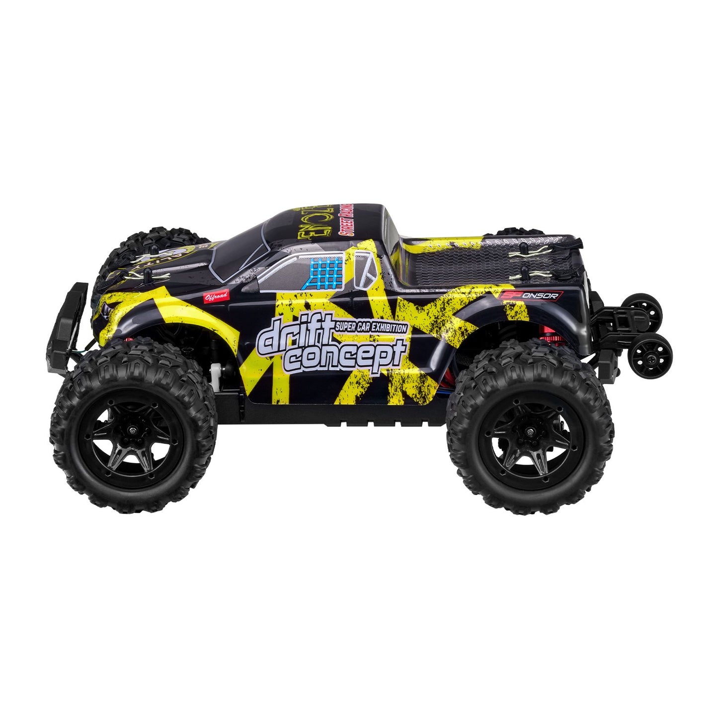 Remote Control Car, 1:18 Scale RC Car for Kids, All Terrain 4WD Off-Road Truck with 45° Wheelie & Adjustable Speed, 45 km/h High-Speed Hobby RC Racing Car Toy, Ideal Gift for 8+ Year Kids, IPX4