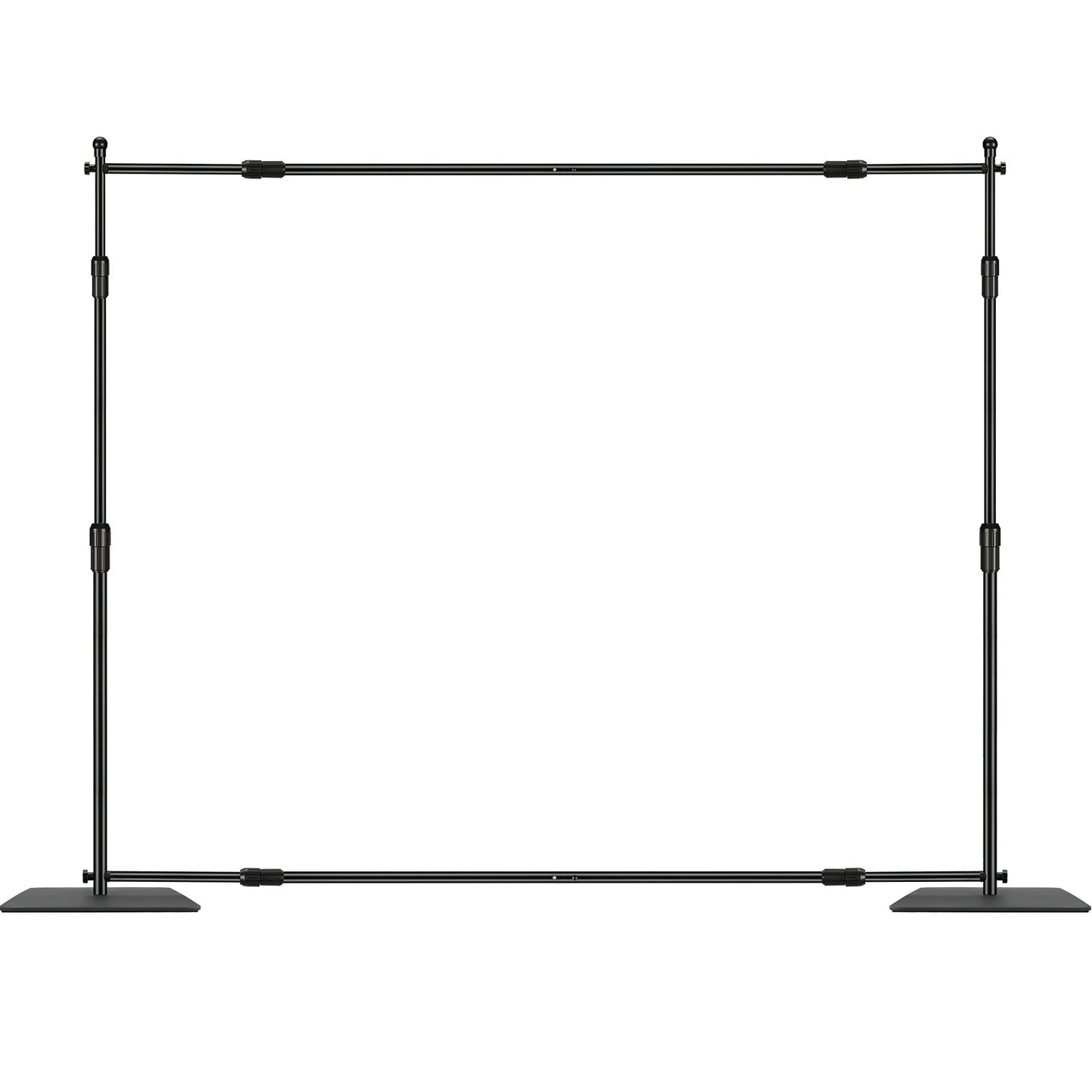 304.8 x 304.8 cm Pipe and Drape Kit, Heavy Duty Backdrop Stand with Carbon Steel Base, Adjustable Backdrop Support with 6 Clamps and A Carry Bag for Wedding, Party, Event, Photography, and Exhibition