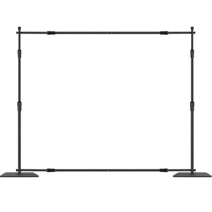 304.8 x 304.8 cm Pipe and Drape Kit, Heavy Duty Backdrop Stand with Carbon Steel Base, Adjustable Backdrop Support with 6 Clamps and A Carry Bag for Wedding, Party, Event, Photography, and Exhibition