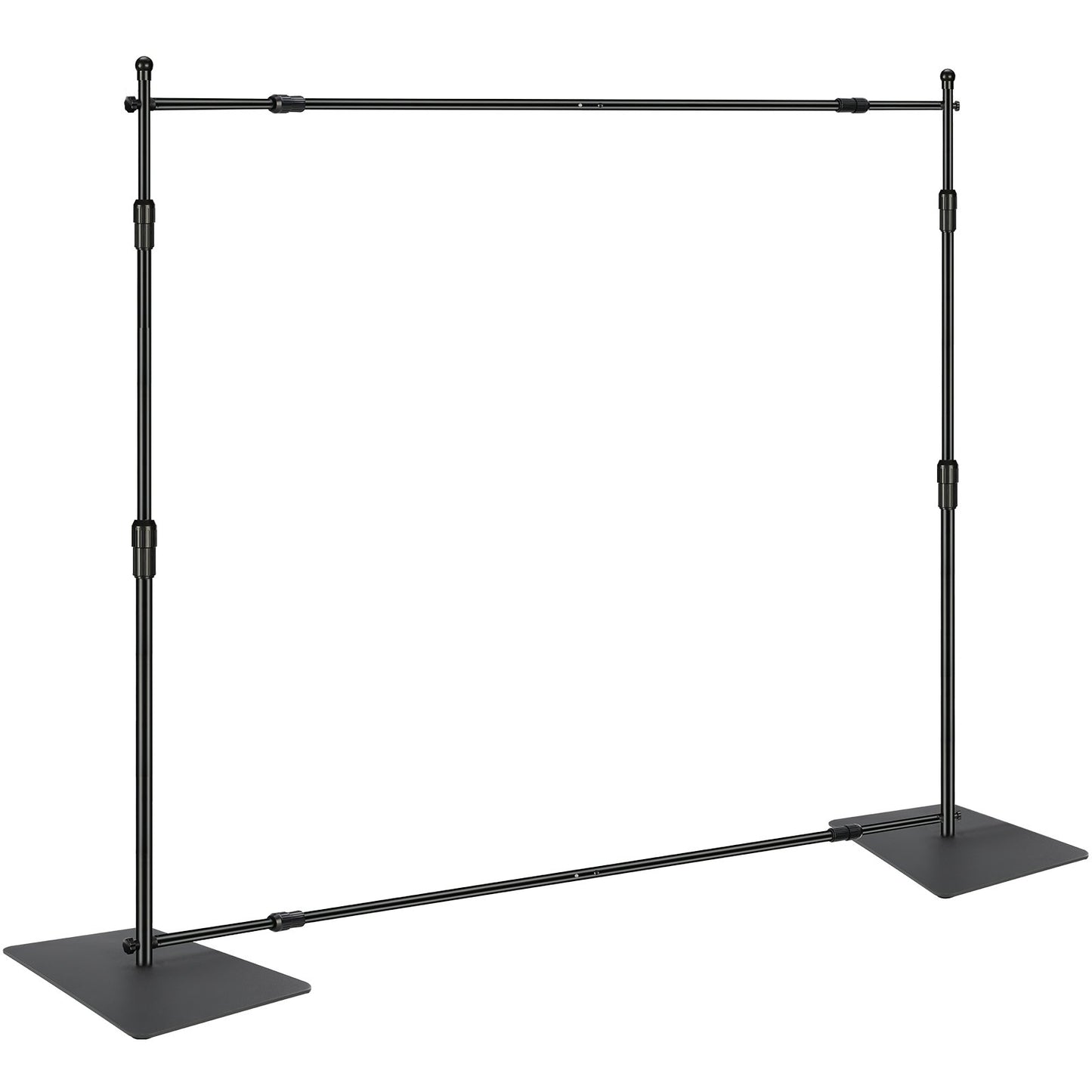 304.8 x 304.8 cm Pipe and Drape Kit, Heavy Duty Backdrop Stand with Carbon Steel Base, Adjustable Backdrop Support with 6 Clamps and A Carry Bag for Wedding, Party, Event, Photography, and Exhibition