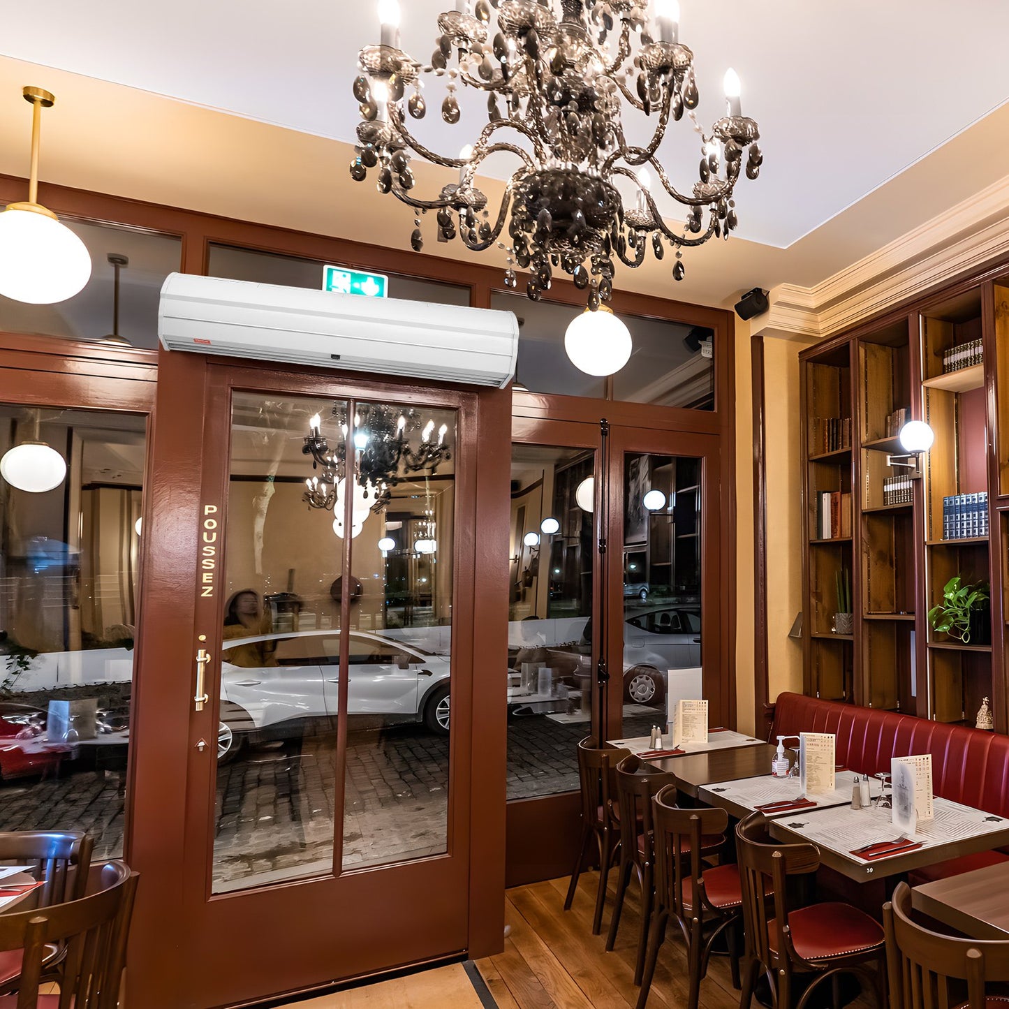 1,2 m großer, leistungsstarker Luftschleier für den gewerblichen Innenbereich mit 2 Geschwindigkeiten und 2038 m³/h Luftdurchsatz, UL-zertifiziert, zur Wandmontage für Türen, Türüberlüfter mit robustem Endschalter, einfache Installation, unbeheizt