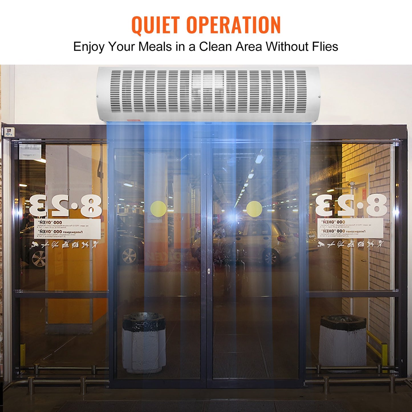 0.9m Commercial Indoor Air Curtain Super Power 2 Speeds 2038m³/h, UL Certified Wall Mounted Air Curtains for Doors, Indoor Over Door Fan with Heavy Duty Limit Switch, Easy-Install Unheated