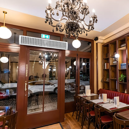 1,5 m großer, leistungsstarker Luftschleier für den gewerblichen Innenbereich mit 2 Geschwindigkeiten und 3566 m³/h Luftdurchsatz, UL-zertifiziert, zur Wandmontage für Türen, Türventilator mit robustem Endschalter, einfach zu installieren, unbeheizt