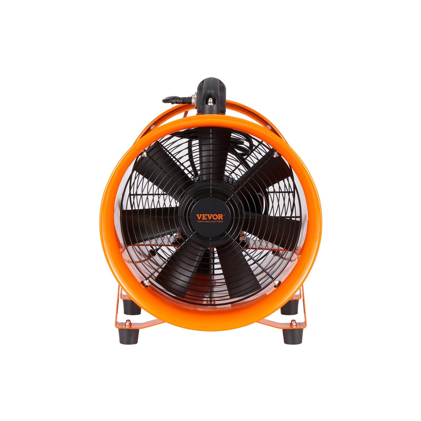 40.6cm Portable Ventilator, 2 Speed 5175CFM High-Velocity Industrial Utility Blower Fan with 5m Flexible Duct Hose, Exhaust Axial Fan for Basements, Workshops, Warehouses, Orange