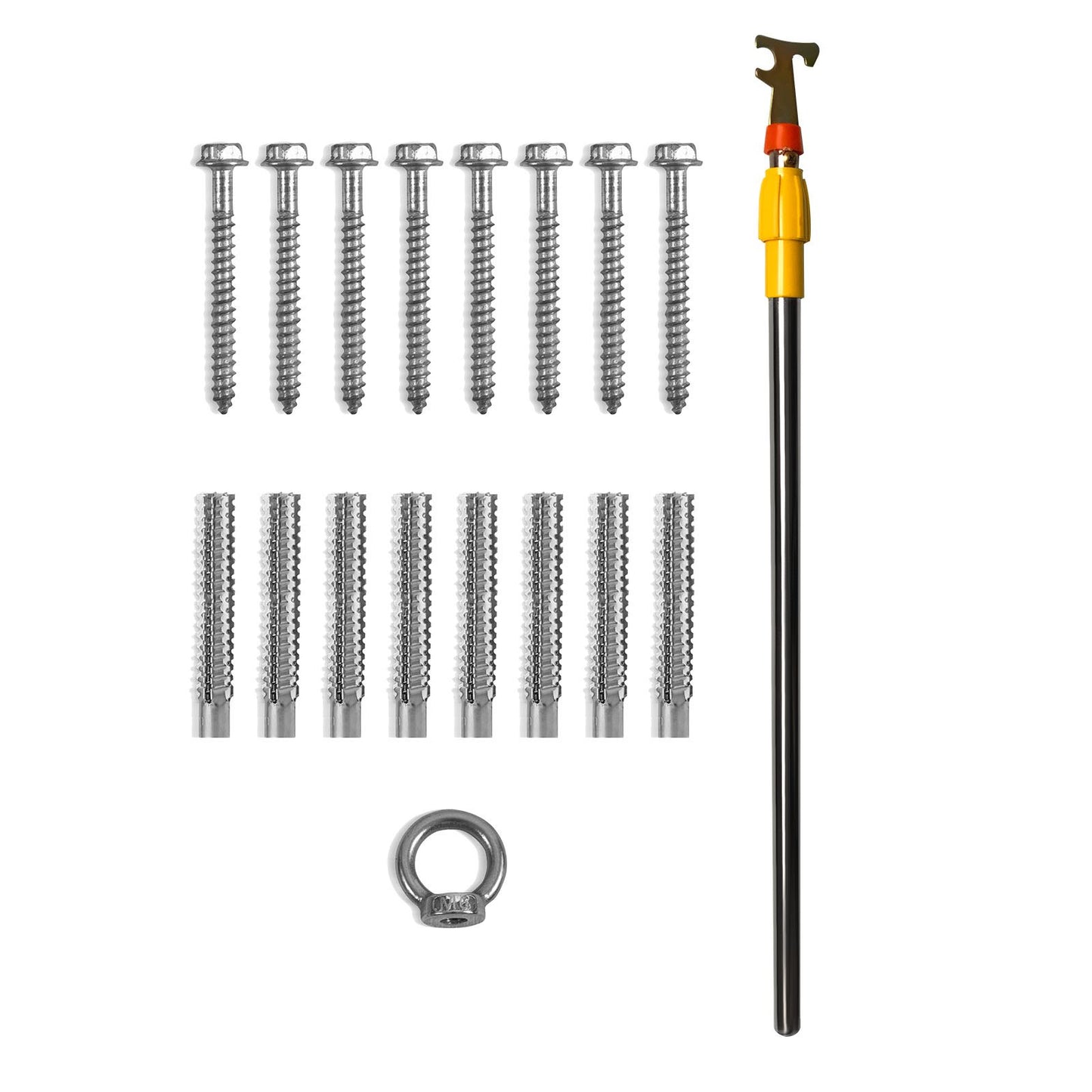 Attic Ladder Telescoping, 158.8 kg Capacity, 100 cm x 60 cm, Multi-Purpose Aluminium Extension, Lightweight and Portable, Fits 3m-3.2m Ceiling Heights, Convenient Access to Your Attic Standard