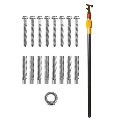 Attic Ladder Telescoping, 158.8 kg Capacity, 100 cm x 60 cm, Multi-Purpose Aluminium Extension, Lightweight and Portable, Fits 3m-3.2m Ceiling Heights, Convenient Access to Your Attic Standard