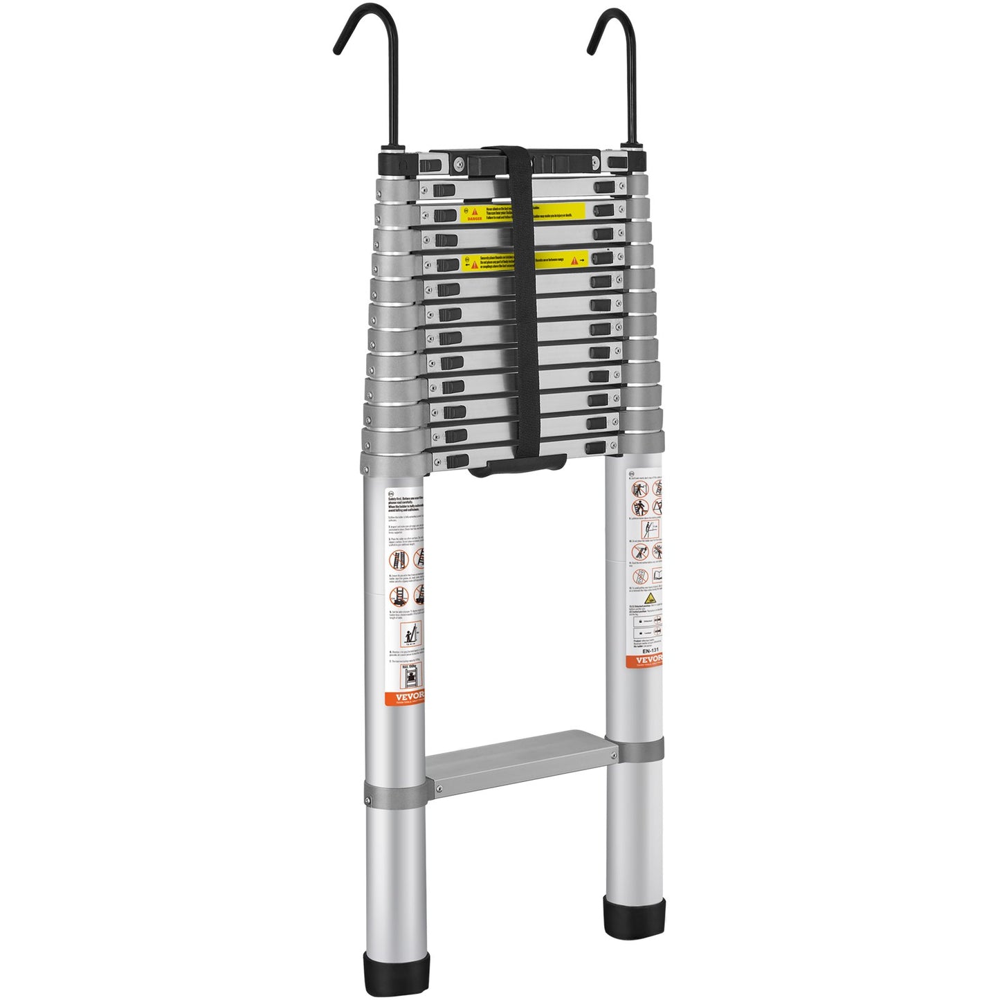 Telescoping Ladder Aluminum Extension Step 563.9 cm Multi-purpose Portable
