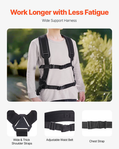 Pressure Washer Telescoping Wand, 24 ft, 4000 psi, Telescopic Spray Wand with Power Washer Extension Wands, Gutter Cleaner, Pivoting Coupler, 7 Spray Nozzle Tips and Adjustable Support Harness