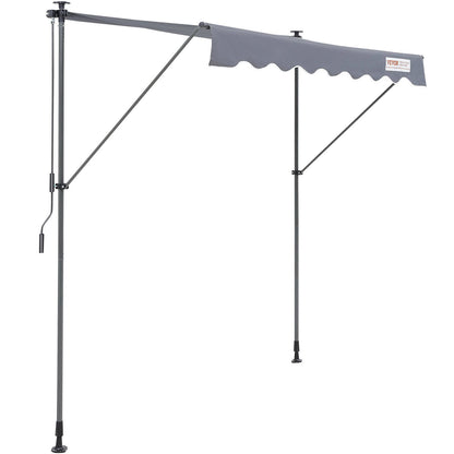 Manuell einziehbare Markise, 198 cm (78 Zoll) breite, einziehbare Terrassenmarkise mit Sonnenschutz, verstellbare Terrassentür- und Fenstermarkise mit 99 cm (39 Zoll) breitem Sonnenschutzvorhang für Garten, Terrasse und Balkon