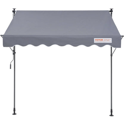 Manuell einziehbare Markise, 198 cm (78 Zoll) breite, einziehbare Terrassenmarkise mit Sonnenschutz, verstellbare Terrassentür- und Fenstermarkise mit 99 cm (39 Zoll) breitem Sonnenschutzvorhang für Garten, Terrasse und Balkon