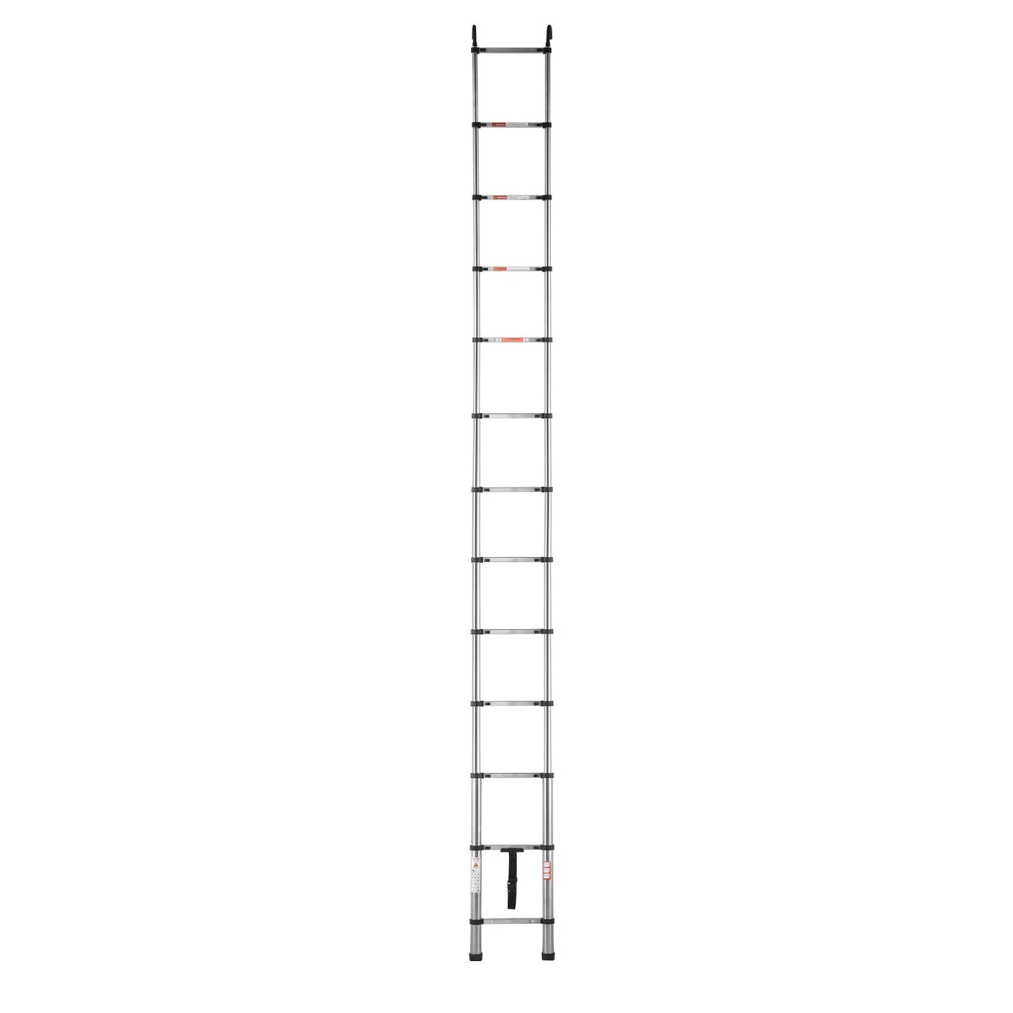 Telescoping Ladder, 5030mm Stainless Steel Lightweight Extension Ladder, Multi-Button Retraction Collapsible Ladders, 150 kg Capacity & Non-Slip Feet, Portable 13-Step Ladders for Home RV Loft