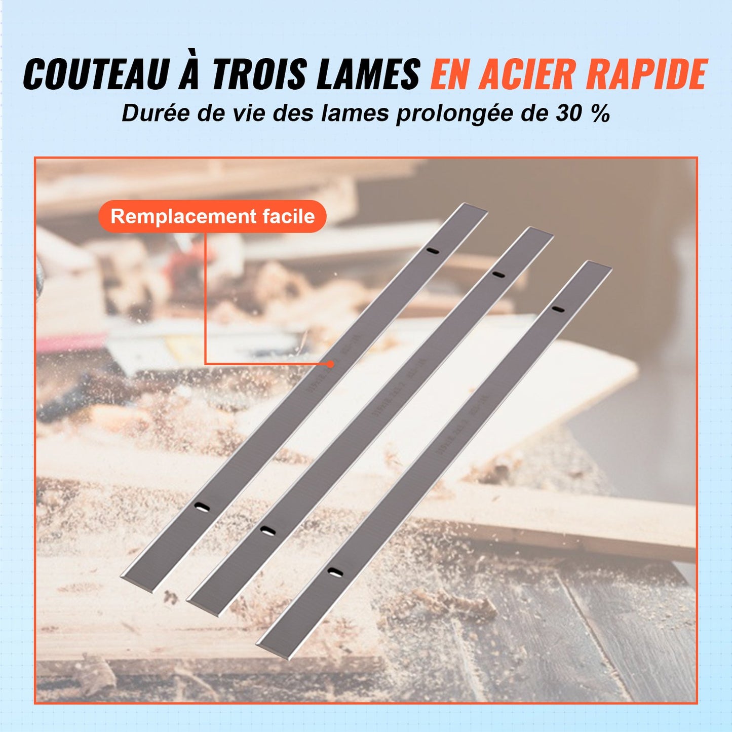 Thickness Planer, Two Speed, 33 cm Width Worktable Benchtop Planer, Three-Blade, 15-Amp 2000W Powerful Motor, 30.5 cm Extended Infeeding Table, Low Noise for both hard & soft wood material removal