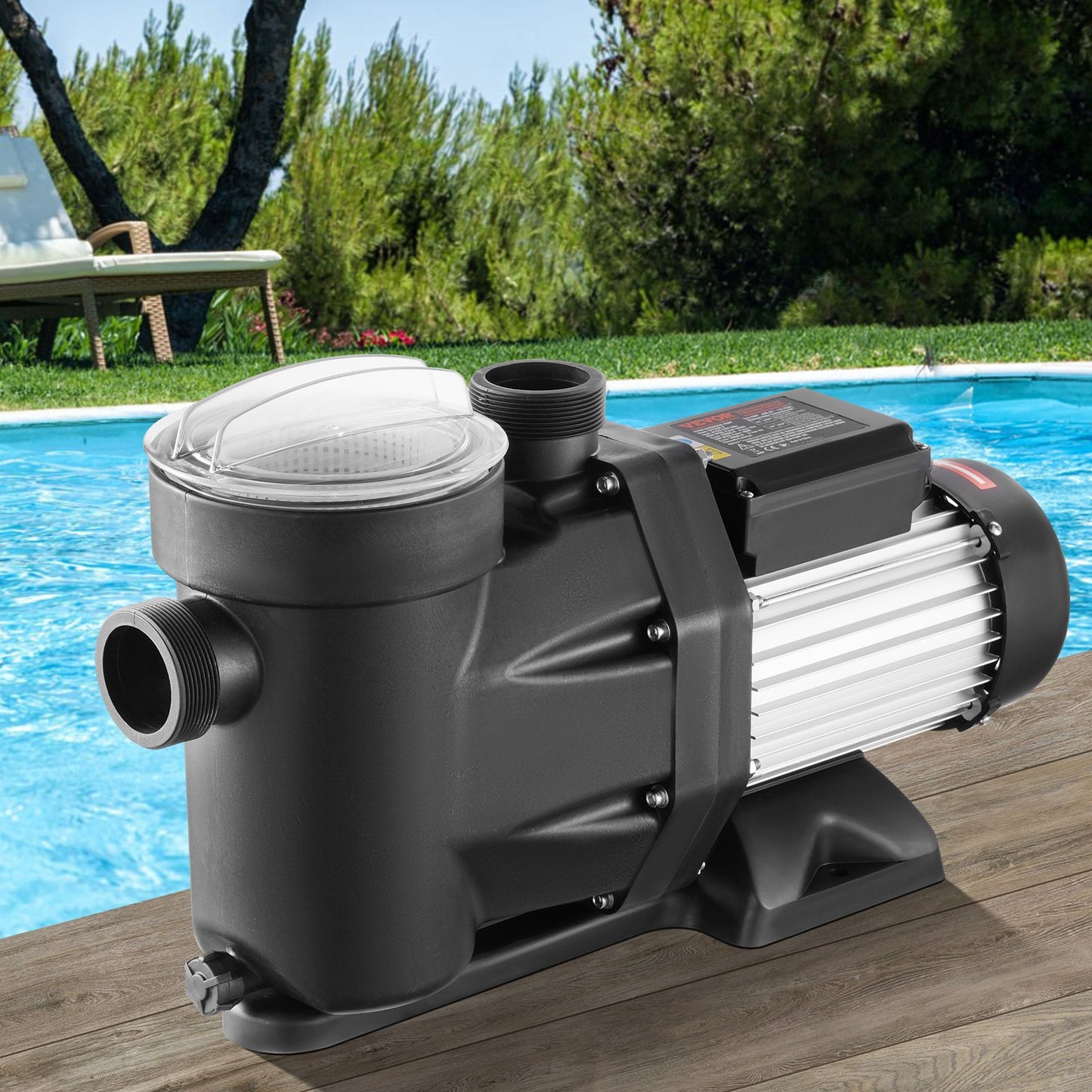1500 W(2HP) Above Ground Pool Pump, 220V-240V, 1450 / 2860 RPM Dual Speed Pump 1800W, 33000 L/H Max. Flow Powerful Pump, Energy Saving Swimming Pool Pump for Above Ground Pool, CE Certification