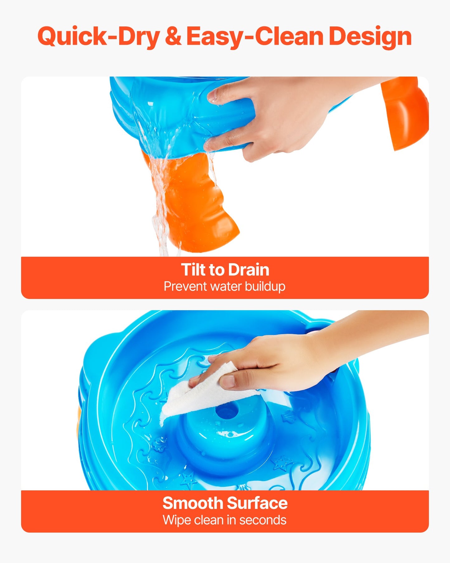 Wassertisch für Kleinkinder, Sinnes-Aktivitätstisch für Kinder, Wasserspielset „Fisch und Planschen“ mit 9-teiligem Spielzeugzubehör, Sommer-Wasserspieltisch mit Angelspielset für Jungen und Mädchen ab 3 Jahren