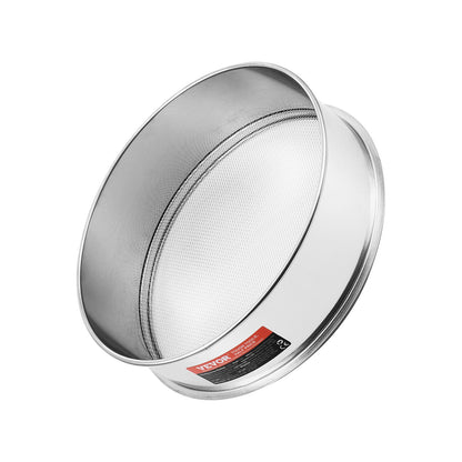 Flour Sieve Fine Mesh, 12 Mesh Flour Sifter, 304 Stainless Steel Fine Mesh Sifter Food-grade, Dia. 12.6" Fine Mesh Strainers for Baking, 5 Sizes Mesh hole for Mungbean, Rice, Flour, Pearl Powder