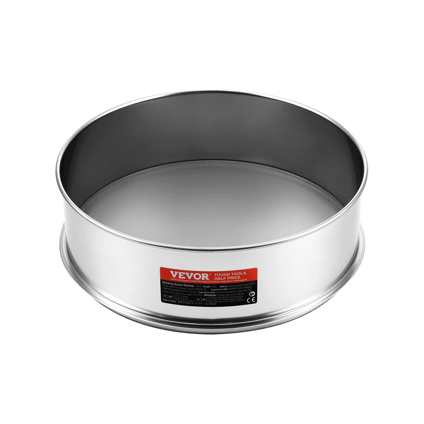 Flour Sieve Fine Mesh, 80 Mesh Flour Sifter, 304 Stainless Steel Fine Mesh Sifter Food-grade, Dia. 12.6" Fine Mesh Strainers for Baking, 5 Sizes Mesh hole for Mungbean, Rice, Flour, Pearl Powder