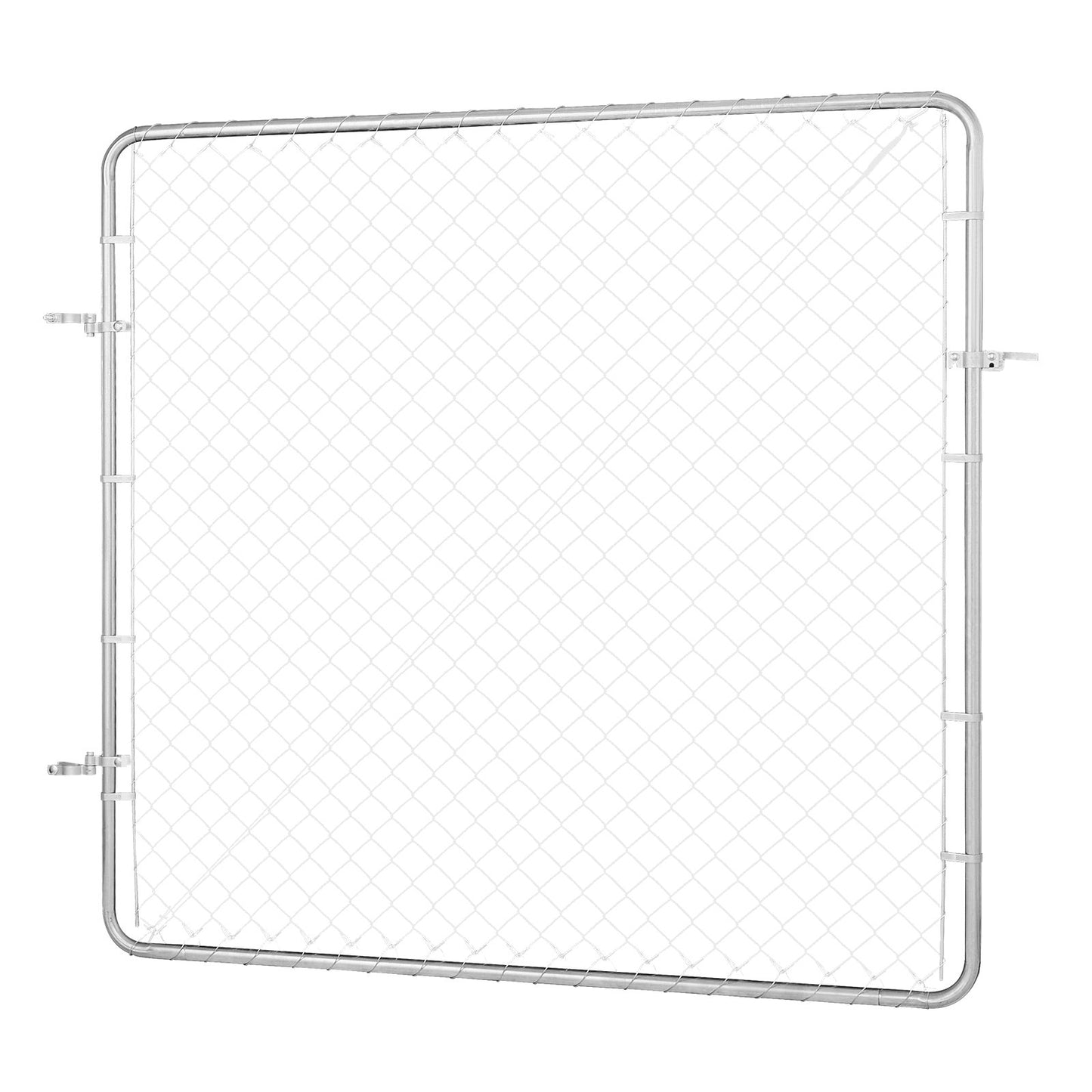 Chain Link Fence Gate, 70 x 72 in, Adjustable Chain Link Fence Panel, Fit 3 ft (W) x 4 ft (H) Garden Fence Gate Opening, Rust-Resistant Galvanized Fencing Gate for Farm Posts Not Included