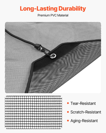 Air Conditioner Cover for Outside Units, 910 x 910 mm Central AC Cover for Air Conditioning Unit, Top Universal Mesh Defender Tear-Resistant Easy Install for Outdoor Outside All Seasons, Black