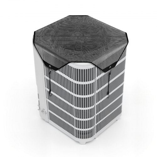 Air Conditioner Cover for Outside Units, 710 x 710 mm Central AC Cover for Air Conditioning Unit, Top Universal Mesh Defender Tear-Resistant Easy Install for Outdoor Outside All Seasons, Black
