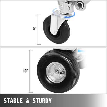 3 In 1 Aluminum Folding Sack Truck Hand Trolley Cart Car Heavy Duty Foldable