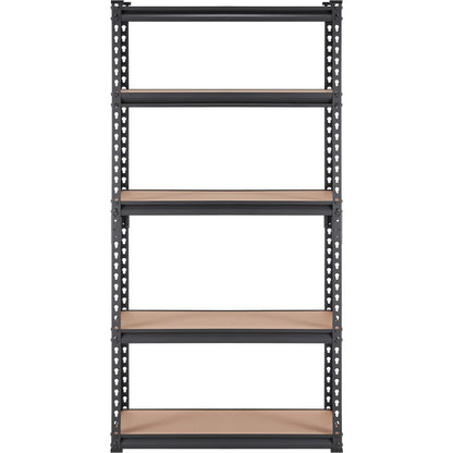 Storage Shelving Unit, 5-Tier Adjustable, 2000 lbs Capacity, Heavy Duty Garage Shelves Metal Organizer Utility Rack, Black, 30" L x 12" W x 60" H for Kitchen Pantry Basement Bathroom Laundry