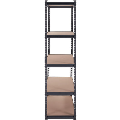 Storage Shelving Unit, 5-Tier Adjustable, 2000 lbs Capacity, Heavy Duty Garage Shelves Metal Organizer Utility Rack, Black, 35" L x 18" W x 71" H for Kitchen Pantry Basement Bathroom Laundry