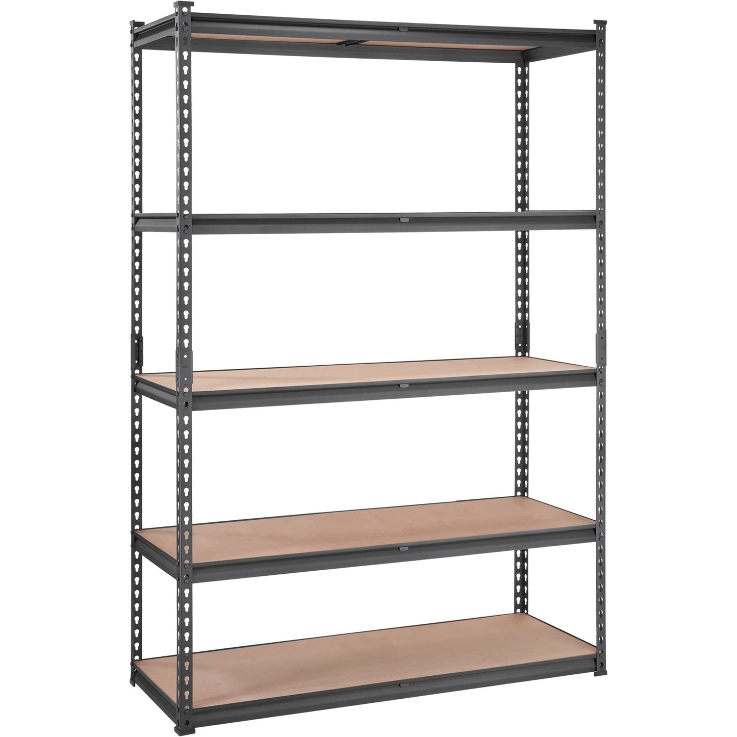 Lagerregal, 5-stufig verstellbar, Tragkraft 907 kg, robustes Metallregal für Garage, Garage, Aufbewahrung, Organizer, Mehrzweckregal, schwarz, 45,7 cm T x 121,9 cm B x 182,9 cm H für Küche, Speisekammer, Keller, Badezimmer, Waschküche
