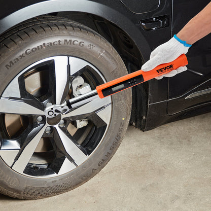 Digitaler Drehmomentschlüssel, 9,5-mm-Antrieb, elektronischer Drehmomentschlüssel, Drehmomentschlüssel-Set 3,7–37 ft-lb/5–50 Nm, Genauigkeit ±2 %, 3-stufiges, einstellbares Drehmomentschlüssel-Set mit LED-Summer und Kalibrierungsfunktion