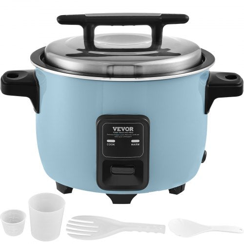 Commercial Rice Cooker, 50-Cup Rice Cooker, 10 Liter Large Rice Cooker and Warmer with Nonstick Inner Pot, Fast Cooking and 24-Hour Keep Warm, with Rice Cup and Paddle, for Restaurant