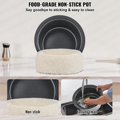 Commercial Rice Cooker, 60-Cup Rice Cooker, 13 Liter Large Rice Cooker and Warmer with Nonstick Inner Pot, Fast Cooking and 24-Hour Keep Warm, with Rice Cup and Paddle, for Restaurant