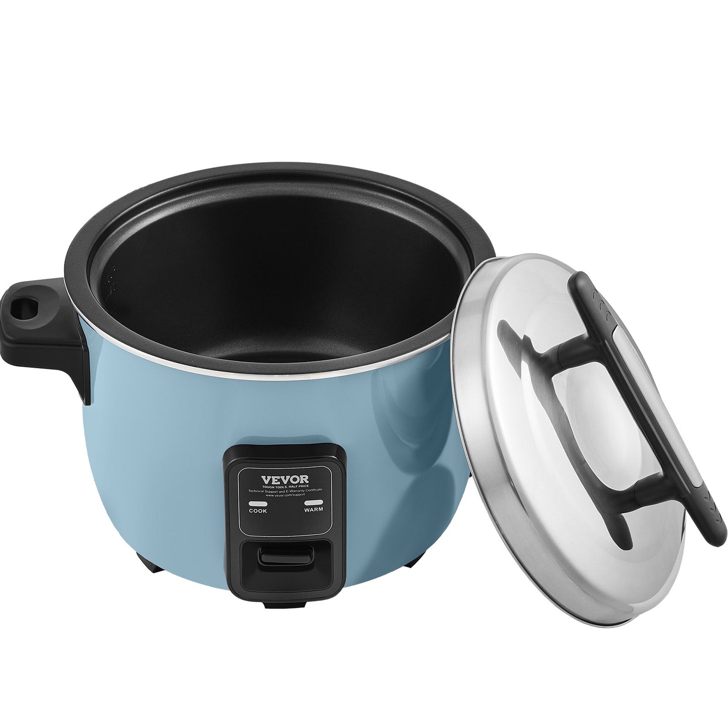 Gewerblicher Reiskocher, 40-Tassen-Reiskocher, 8-Liter-Reiskocher mit Warmhaltefunktion, antihaftbeschichtetem Innentopf, Schnellkochfunktion und 24-Stunden-Warmhaltefunktion, inklusive Reisbecher und Reislöffel, für Restaurants