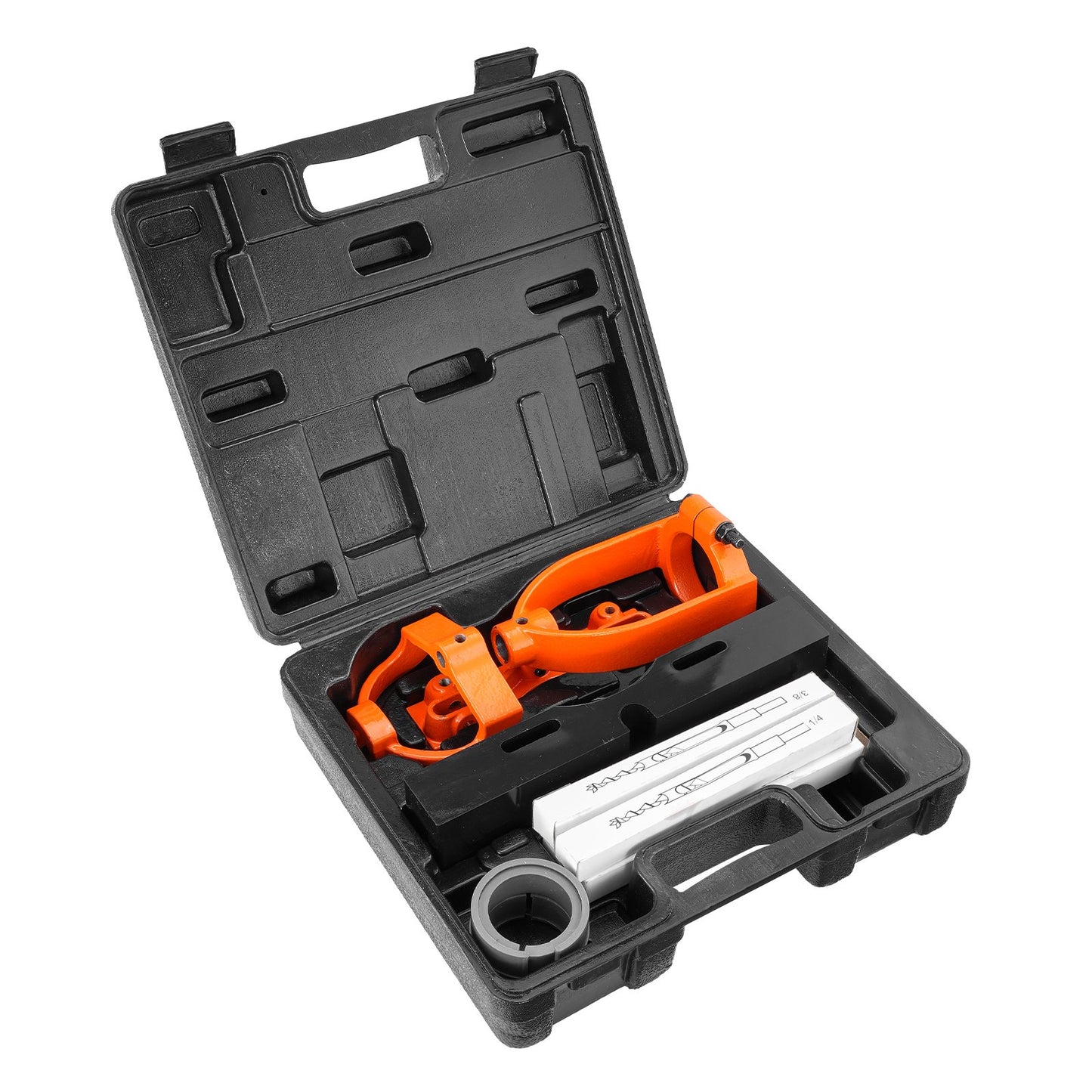 Zapfenschneidvorsatz für Bohrmaschine, 4-teiliges Bohrer-Set mit Vierkantlochmeißel, Tischbohrmaschinen-Positionierungsset, Zapfenschneid- und Zapfenschneidwerkzeuge mit 5 Buchsen, für die Holzbearbeitung, Zapfenschneid- und Bohrmaschine