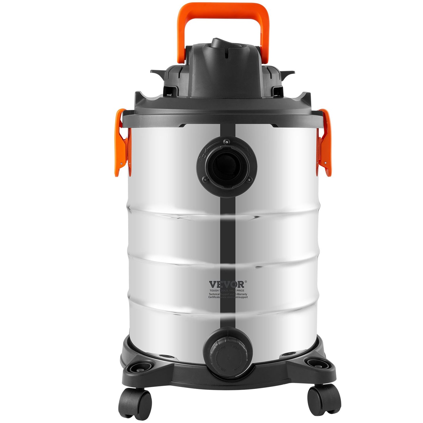 Nass-/Trockensauger aus Edelstahl, 8 Gallonen (ca. 30 Liter), 6 PS Spitzenleistung, starke Saugkraft mit Gebläsefunktion und 2-in-1-Fugendüse, ideal für Teppichschmutz, Tierhaare und Autowäsche.