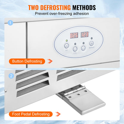 Eisrollenmaschine, 2 quadratische Pfannen (35 x 35 cm) zum Rühren von Eiscreme, gewerbliche Eisrollenmaschine aus Edelstahl mit Kompressor und 4 Schabern, für Eiscreme und Frozen Yogurt