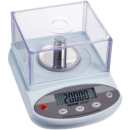 Analytical Balance, 500 gram x 0.001g Accuracy High Precision Lab Scale, 13 Units Conversion Electronic Scientific Laboratory Scale with Windshield, LCD Display Digital Jewelry Weighing Scale