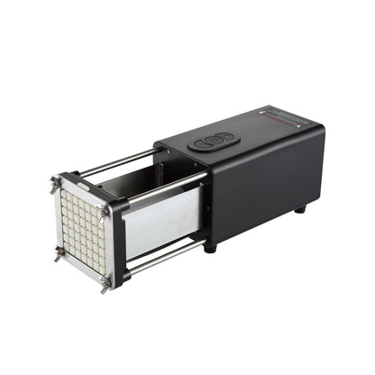 Electric French Fry Cutter, Potato Slicer with 1/2-Inch and 3/8-Inch Stainless Steel Blades, Potato Cutter Chopper w/ Anti-slip Feet, Great for Potato, French Fries, Cucumber, Vegetables, Carrot