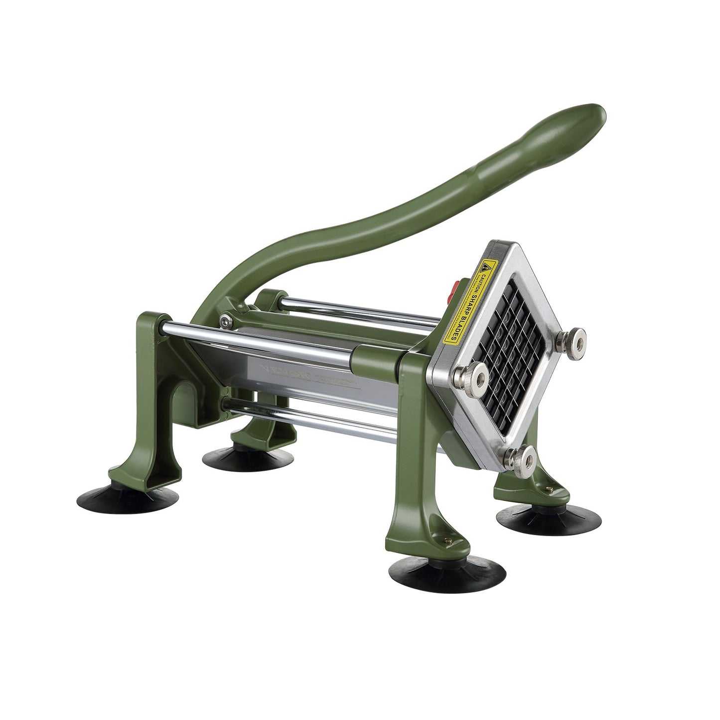 Kartoffelschneider mit 1/2-Zoll-Edelstahlklinge, manueller Kartoffelschneider mit Saugnäpfen, ideal für Kartoffeln, Pommes frites, Gurken, Gemüse und Karotten.