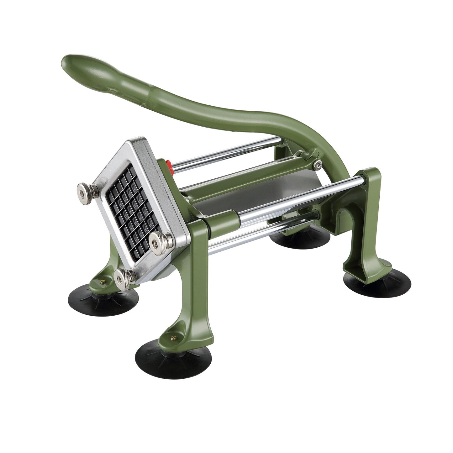 Kartoffelschneider mit 1/2-Zoll-Edelstahlklinge, manueller Kartoffelschneider mit Saugnäpfen, ideal für Kartoffeln, Pommes frites, Gurken, Gemüse und Karotten.