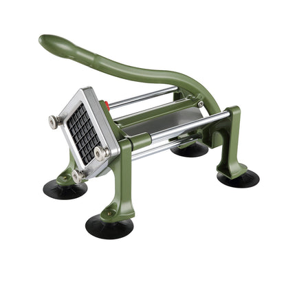 Kartoffelschneider mit 1/2-Zoll-Edelstahlklinge, manueller Kartoffelschneider mit Saugnäpfen, ideal für Kartoffeln, Pommes frites, Gurken, Gemüse und Karotten.