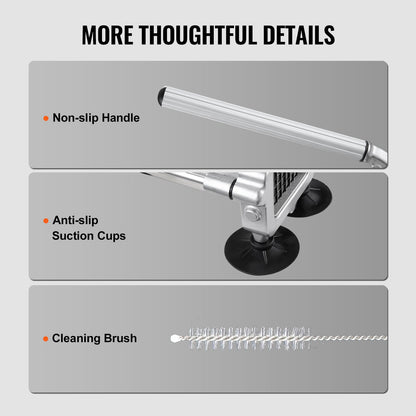 French Fry Cutter, Potato Slicer with 1/2-Inch and 3/8-Inch Stainless Steel Blades, Manual Potato Cutter Chopper with Suction Cups, Great for Potato, French Fries, Cucumber, Vegetables, Carrot