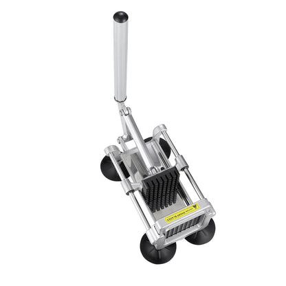French Fry Cutter, Potato Slicer with 1/2-Inch and 3/8-Inch Stainless Steel Blades, Manual Potato Cutter Chopper with Suction Cups, Great for Potato, French Fries, Cucumber, Vegetables, Carrot
