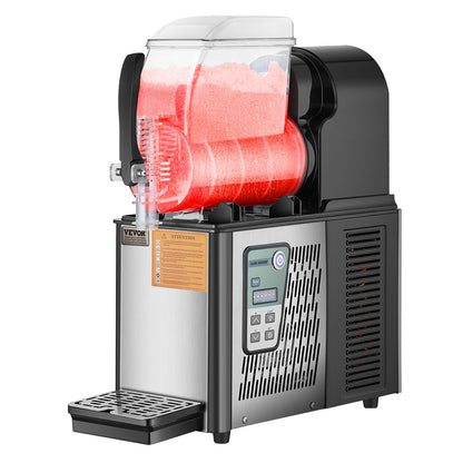 Commercial Slushy Machine, 4L Single Tank Frozen Drink Machine, 16 Cups Stainless Steel Margarita Smoothie Frozen Drink Maker, Slushie Maker for Home Party Restaurants Cafe Bars