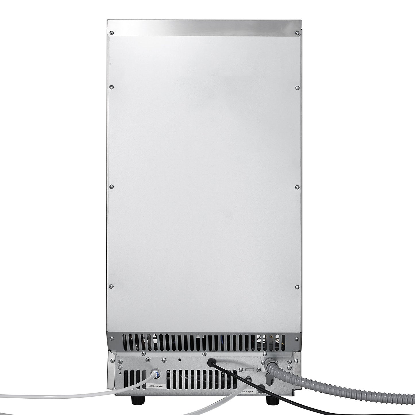 Gewerbliche Eismaschine, 54,43 kg/24 h mit 12,7 kg Vorratskapazität, 45 Eiswürfel pro Zyklus, freistehende und unterbaufähige Eismaschine aus Edelstahl mit LED-Anzeige und Selbstreinigungsfunktion, für Bars und Restaurants