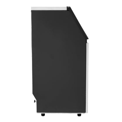 130lbs/24H Commercial Ice Maker, 45 Ice Cubes in 15 Minutes, Freestanding Ice Maker Machine with 33lbs Large Storage Capacity for Bar Office Restaurant, with LED Digital Display & Self-Cleaning