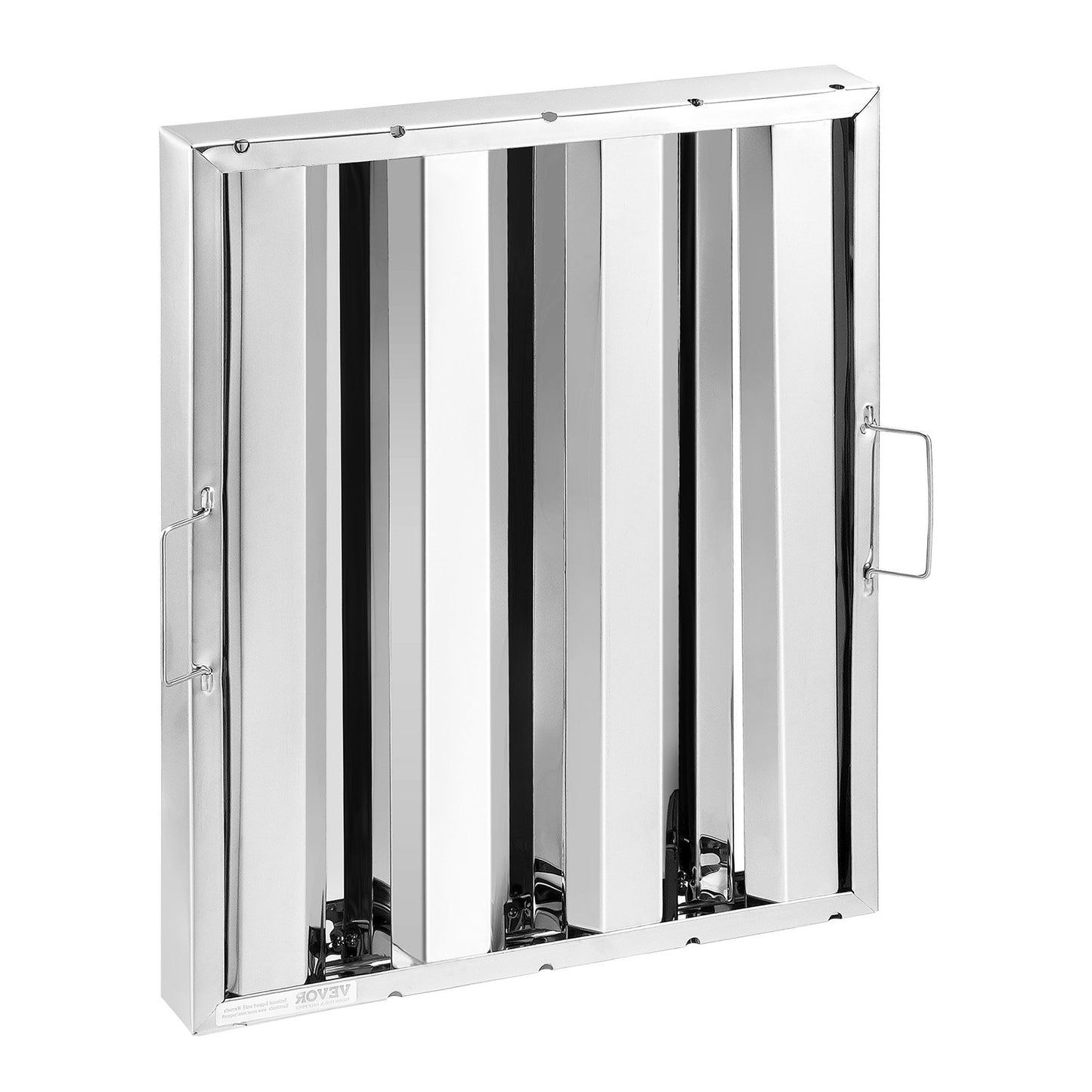 Gewerblicher Dunstabzugsfilter, 39,4 x 49,5 cm (15,5 x 19,5 Zoll), Edelstahl-Baffle-Filter für fettabweisende gewerbliche Küchenabzugshauben, 3 Rillen, 6er-Pack