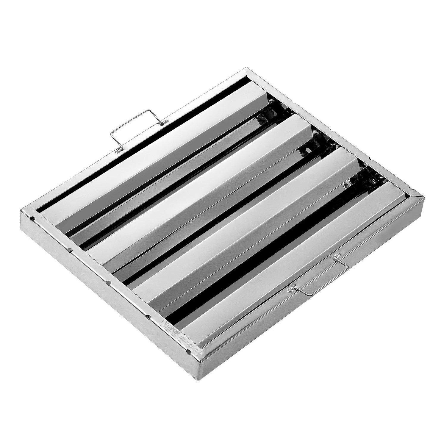 Gewerblicher Dunstabzugsfilter, 39,4 x 49,5 cm (15,5 x 19,5 Zoll), Edelstahl-Baffle-Filter für fettabweisende gewerbliche Küchenabzugshauben, 3 Rillen, 6er-Pack