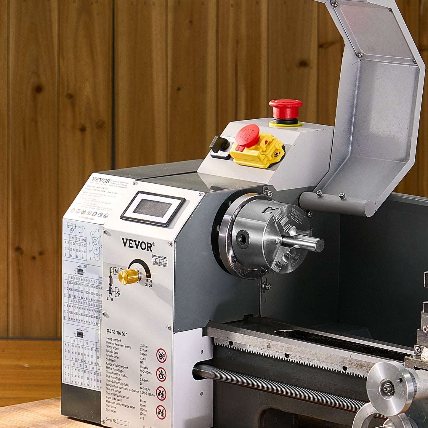 3-Backen-Drehbankfutter, 80 mm (3 Zoll), selbstzentrierend, Spannbereich 2–63 mm (0,08–2,48 Zoll) mit T-Keil-Befestigungsschrauben, wendbare Backen, Werkstoff HT300, Innen- und Außenaufnahme für Holz- und Metalldrehmaschinen